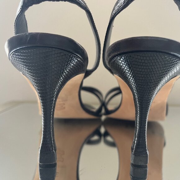 Manolo Blahnik Kitten Heel Black Sandals 70mm - Size 37 - Picture 7 of 7